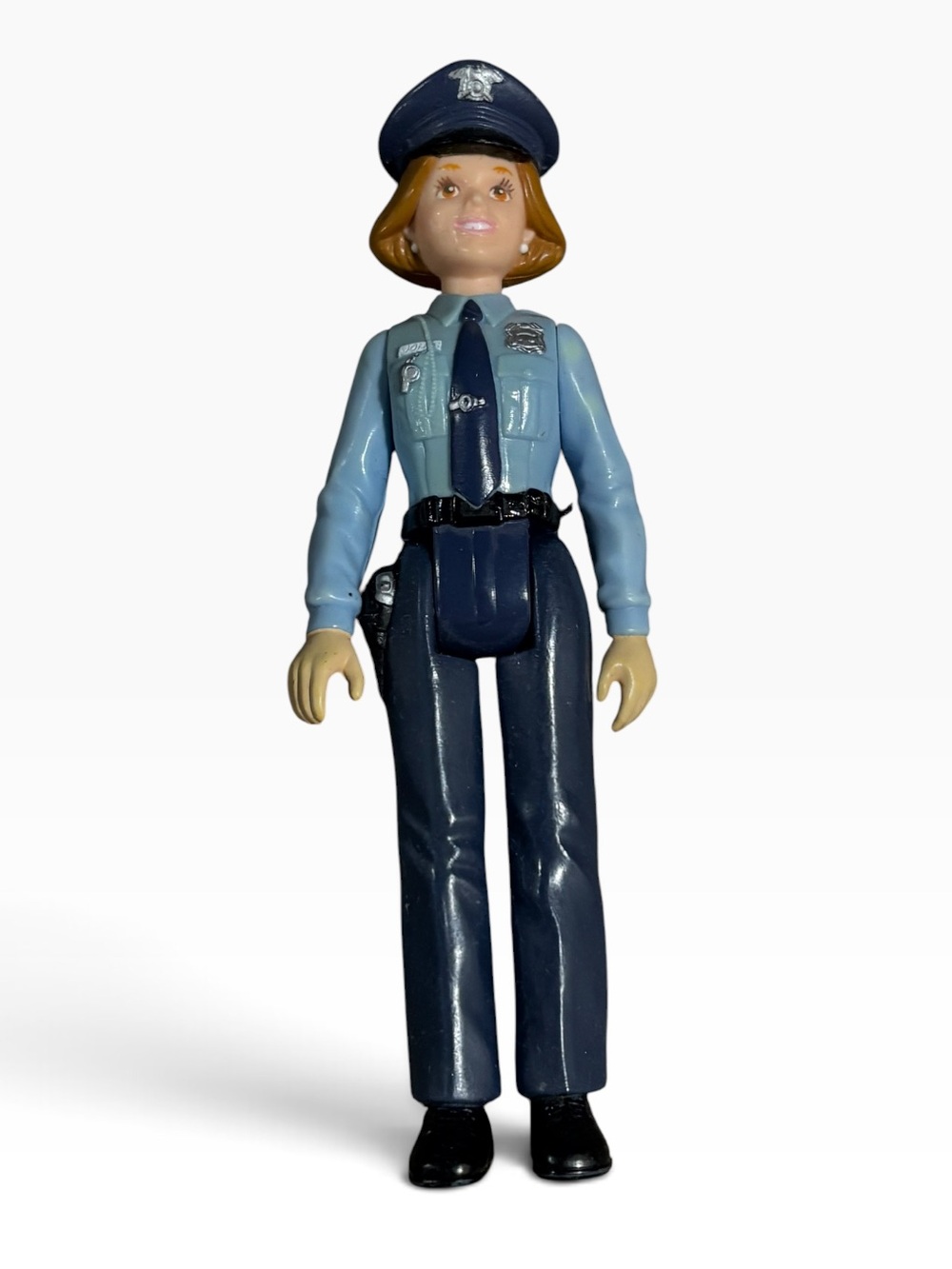 Vintage Playskool People in My Neighborhood Line Police Woman Dollhouse Figure
